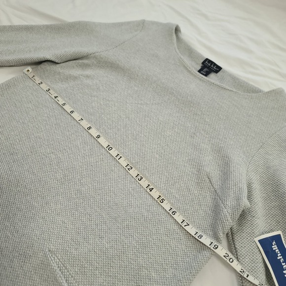 Nicole Miller New York Dress Gray Large 3/4 Sleeve Pockets Stretch Knit Short - Picture 7 of 8